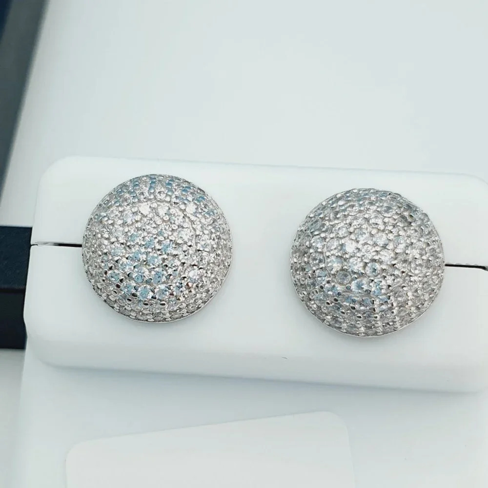 "925 Sterling Silver Cubic Zirconia Earrings, UU1P6A6105